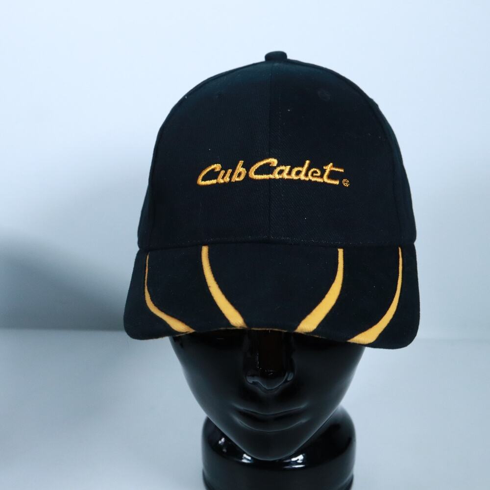 Cub Cadet Strapback Baseball Hat Adjustable Cap Black